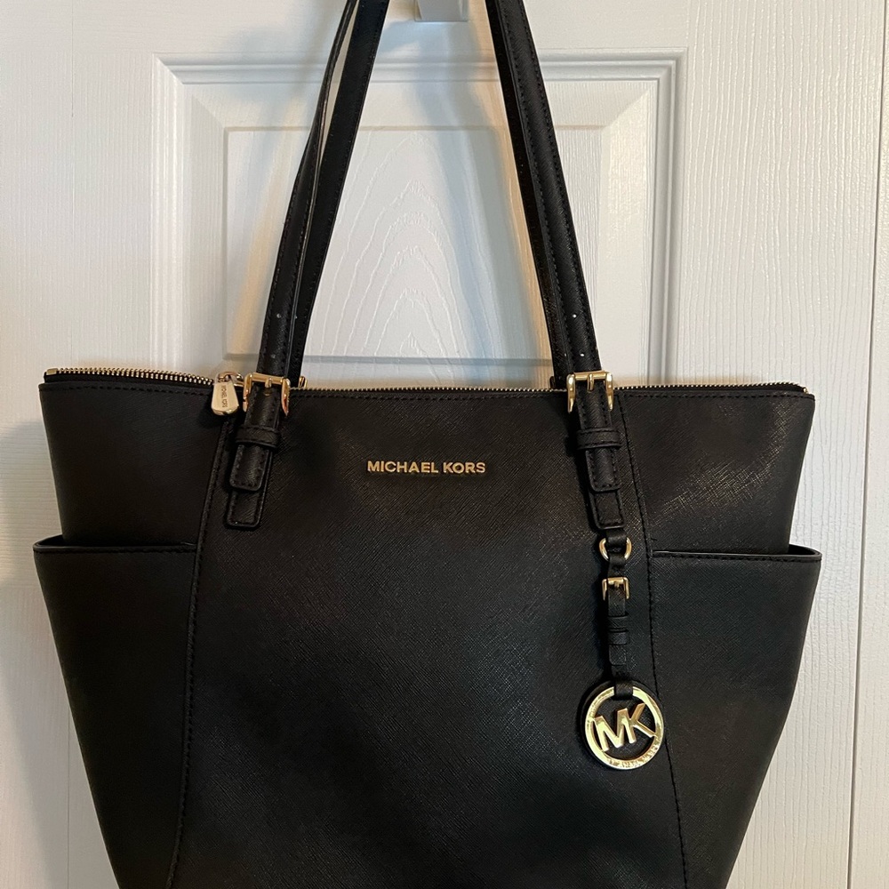 Michael Kors black Jet Set East/West Zip Tote